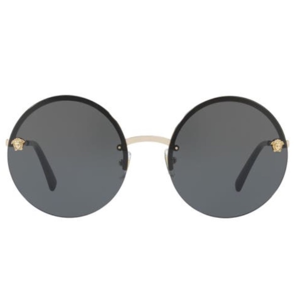 Versace Women\'s Brown Round Medusa Sunglasses